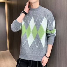 MM436-P52韩版潮流宽松港风慵懒加厚针织毛衣外套，男装针织衫/毛衣，星座617A-2