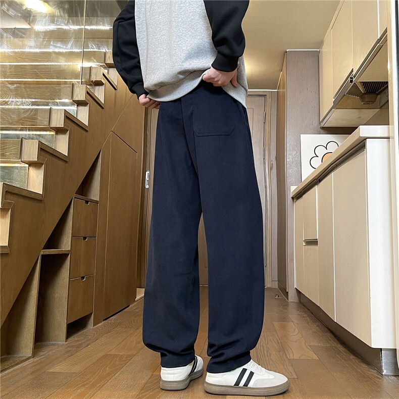 美式裤子卡其色男士休闲裤秋冬季宽松直筒卫裤潮流长裤子M561-P35,男装休闲裤,星座509