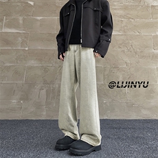 复古拖地牛仔裤时尚舒适休闲牛仔长裤K823特批35，男装休闲裤，星座718-1