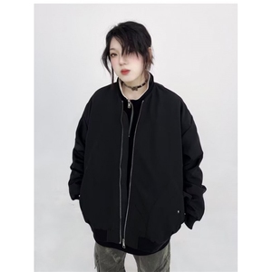 美式复古棒球服外套女秋季2025新款潮牌高街设计感小众飞行夹克图片