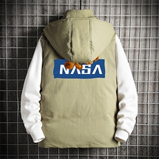 NASA棉马甲男士大码加厚棉背心男坎肩男网格MJ47247-P80，男装背心/马甲，电商A040A