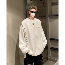 长袖t恤2025秋季假两件抗皱正肩卫衣XZ514-2-24231-P68加绒P78，男装T恤，星座514-2(原B239)