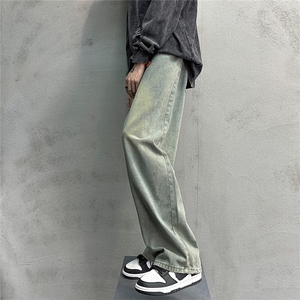 k1029-p40-控58 M-5XL 现货宽松cleanfit牛仔裤马丁靴黑暗黄泥图片