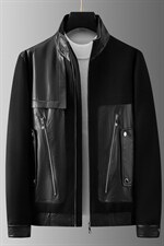 D16MJ29112海宁皮衣男牛皮夹克外套韩版修身商务男装P610，男装皮衣，电商B360