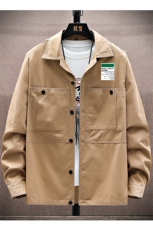 衬衣男新款纯棉工装翻领休闲时尚长袖衬衫XZ310B-3-CY806-P58，男装衬衫，星座310B-3
