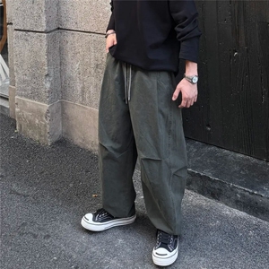 秋季宽松水洗直筒港风百搭工装弯刀男士休闲裤XA441-P48图片
