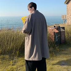 男标准潮无帽立领毛呢大衣百搭YT50P55，男装毛呢大衣，星座1116-2