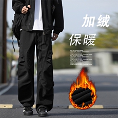 美式斜切褶皱伞兵裤宽松休闲长裤子阔腿工装裤JRTP10:3059.9，男装工装外套，星座718-1
