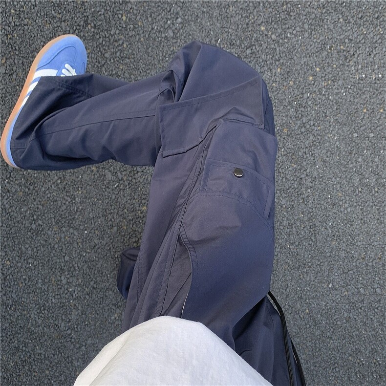 夏季薄款机能伞兵速干工装裤男宽松大码户外运动多口袋直筒休闲裤,男装工装外套,星座813-2