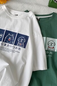 主推 中性风短袖t恤纯棉学生宽松半袖 416B-1-DT91-P25 限39图片