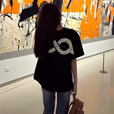 万针全刺绣工艺抖音得物高品质260克重磅纯棉双纱美式高街短袖T恤，男装T恤，电商A486-1