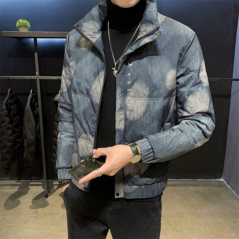 轻薄羽绒服男冬季2025新款渐变潮牌立领外套A313-013-P145,男装羽绒服,电商A313