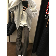 【有货】cleanfit灰色拉链开衫毛衣外套男款针织衫M5653LL-特P55，男装针织衫/毛衣，星座1007（原301D）