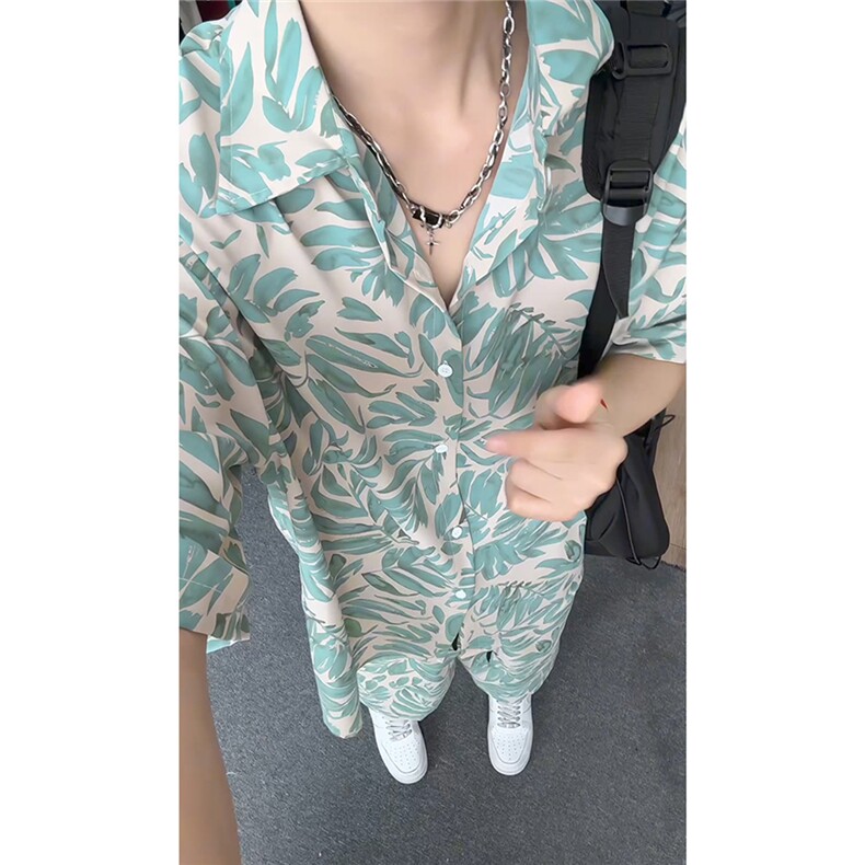 1短袖衬衫男+短裤男套装男聚酯纤维M-5XL大码TZ78707P50控98,男装牛仔裤,星座226-2