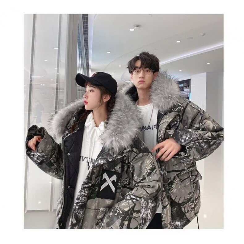 独款棉衣男冬季潮流ins毛领连帽棉服外套港风宽松潮牌痞帅情,男装棉衣,星座218-1（原230）
