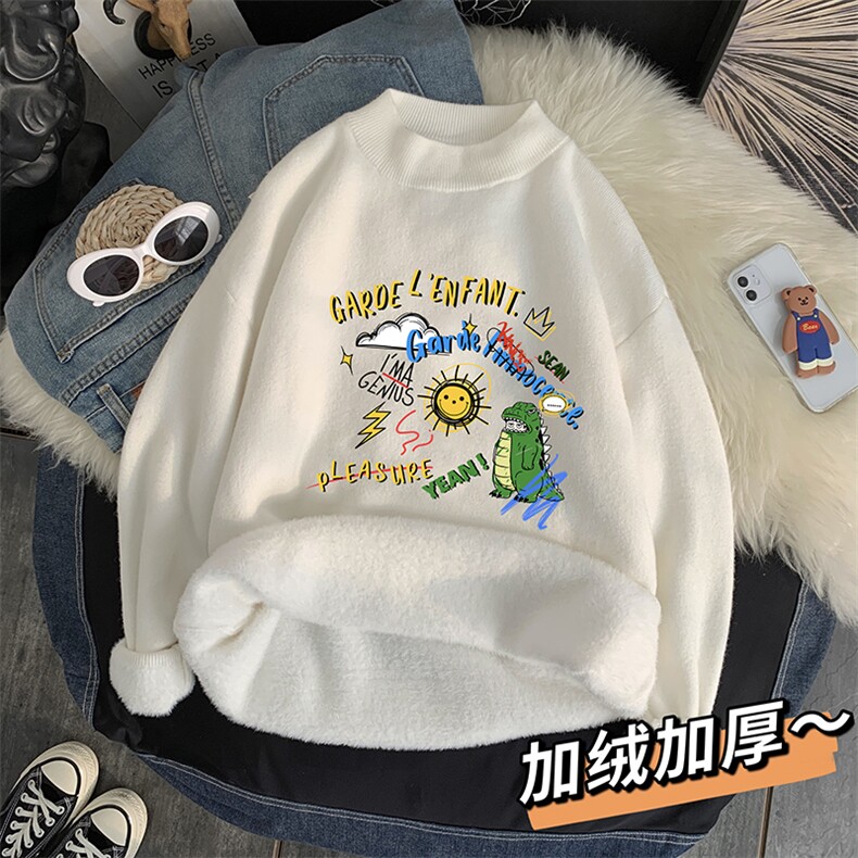 M18219-P45加绒款-P65半高领毛衣男士大码针织衫男毛线衣男,男装针织衫/毛衣,电商A040