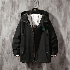 21新款大码港风连帽反光小熊水洗宽松休闲夹克男装外套JK1904-P95，男装夹克，星座508（原C305）