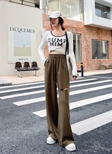 秋装新款破洞阔腿裤，其它，C&B