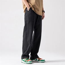 2026春夏款无影墙休闲裤男潮流棉麻宽松直筒阔腿长裤子DY559-P70，男装休闲裤，电商A178-1