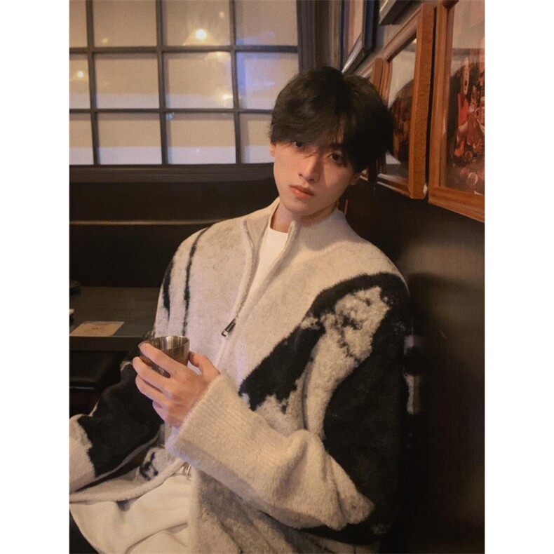 【有货】cleanfit撞色毛衣男高级痞帅开衫针织衫B06LL-特P68,男装针织衫/毛衣,星座1007（原301D）