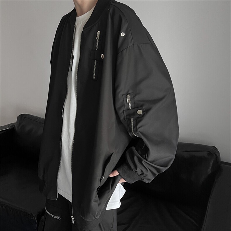 三防面料金属拉链装饰潮牌夹克棒球服X1213-DY149-P80,男装夹克,星座1213