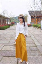 纯苎连衣裙小衫裤子裙子衬衣 时尚风 风淑女风休闲风，女装连衣裙，川哲