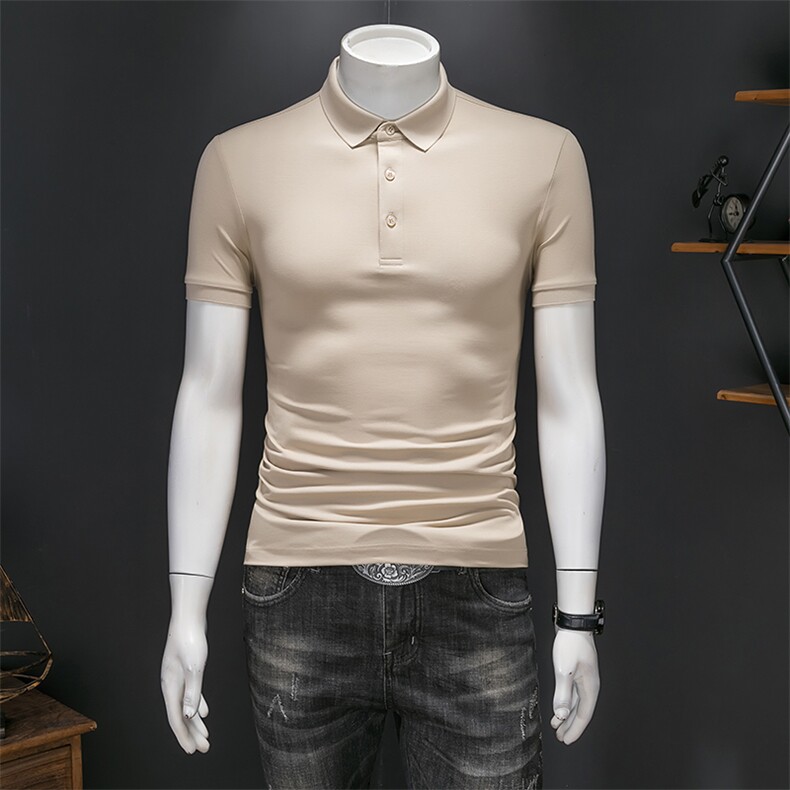 商务休闲纯色翻领多色短袖T恤Polo衫T0257，男装Polo衫，电商D342-2