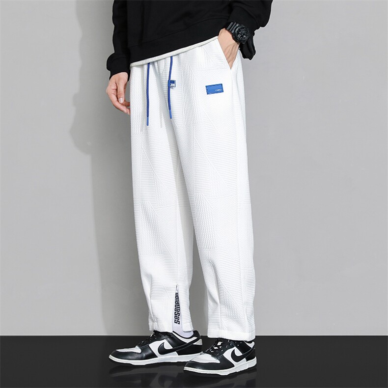 2023春夏裤脚拉链男潮流抖音直播品质花纹裤子男A210-JHK19-P55,男装休闲裤,星座210-1