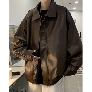 机车pu皮衣外套男女夹棉加厚痞帅百搭翻领夹克上衣 JM8025图片