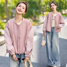新中式超火皮衣外套女2025春季新款宽松大码机车服夹克现货！现货，女装皮衣，一安秀