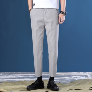 K6066-P35 新款西裤男九分修身商务正装休闲西裤小脚垂感西装裤男图片