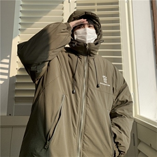冲锋棉衣男连帽刺绣棉服1118-1-Q121-P85限价108，男装棉衣，星座1118-1