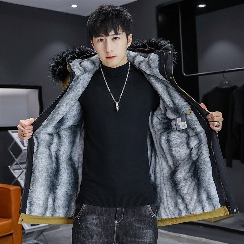 2025冬季男士派克服中长款冬季加绒加厚风衣连帽外套潮MY102-P90,男装风衣,星座1402-1
