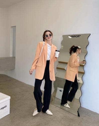 2021新款糖果色炸西装外套少女休闲西服上衣春季韩版宽松百搭,女装西装,香丽迪1