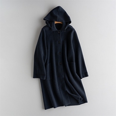 2025年秋季加厚女士A字母连帽典雅时尚百搭通勤简约，商品下架区，江帆羊绒