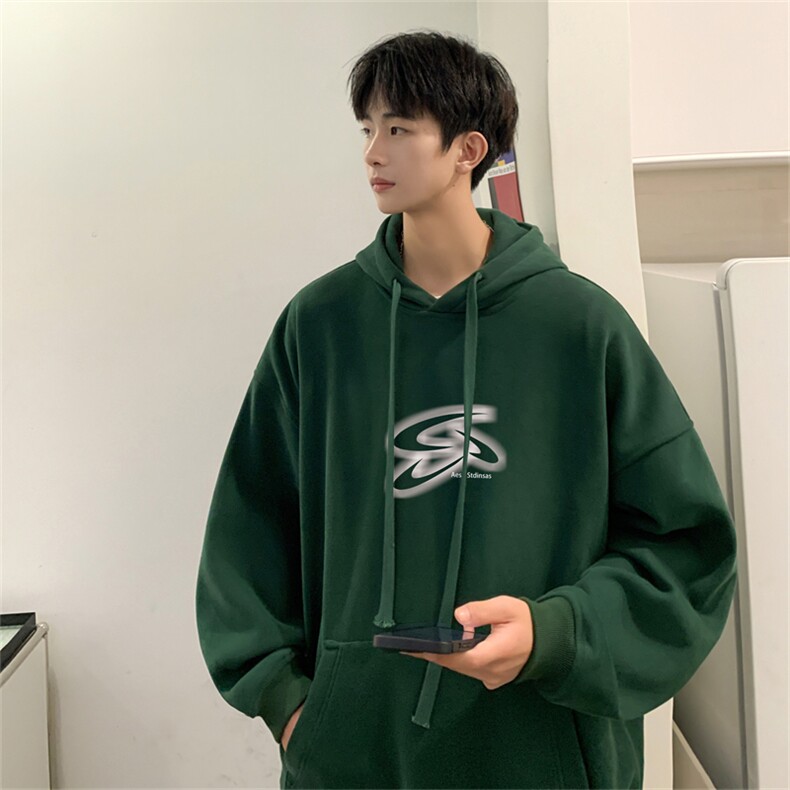 抖音品质秋季320G华棉男士连帽大码印花卫衣WYH2482-P45控68,男装卫衣,电商B370