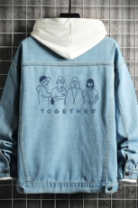 牛仔夹克男大码牛仔外套男茄克NJ77191-P60加绒款-P75，男装夹克，电商A040A