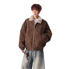 主推冬季立领新款宽松/座山雕外套潮加厚棉衣XZ102B-1M818-P115，男装棉衣，星座102B-1