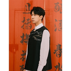 新中式马甲男端庄潮穿搭风刺绣圆领无袖坎肩MJ1044，男装背心/马甲，星座208-5