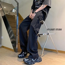 长裤潮时尚潮牌青春流行百搭运动裤宽松型休闲裤CK030P45，男装休闲裤，星座410-2