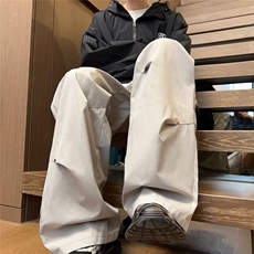 铆钉褶皱潮牌休闲工装裤男美式伞兵裤子高街机能冲锋裤HK9408-P38，男装休闲裤，星座1001-1