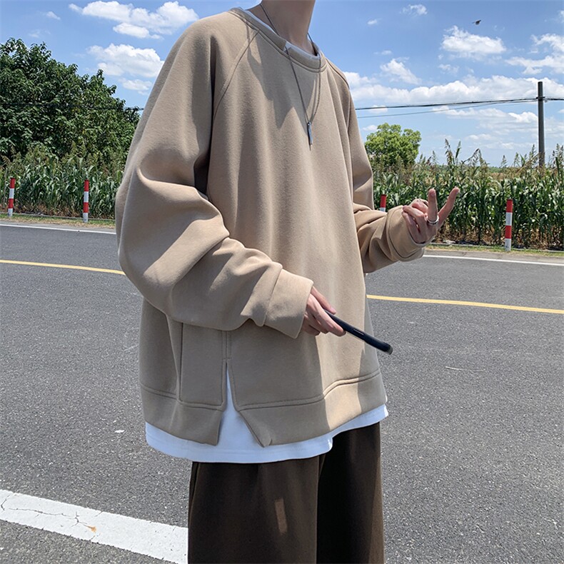 8XL-M假两件卫衣加肥加大码重磅拼接外套圆领套头WY5103P55加绒65,女装短外套,电商B238