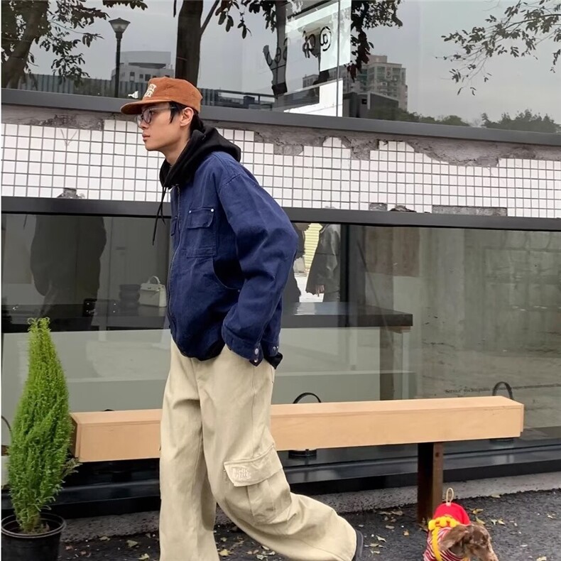 斜纹工装夹克男女潮秋新款街头上衣简约百搭休闲外套潮HH7707P65,男装夹克,星座1013-5