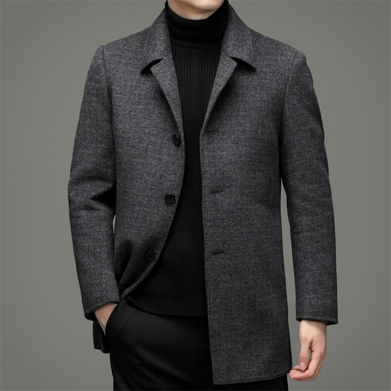 秋冬季羊毛毛呢大衣男休闲可卸羽绒内胆便服中年外套ZL11573-P305,男装毛呢大衣,电商B212（原钱塘6029）