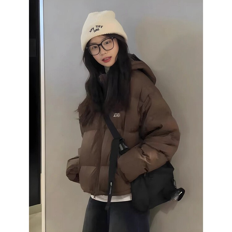 韩系棉服女2025新款冬季短款棉袄学生加厚保暖连帽棉衣外套,男装棉衣,星座218-8
