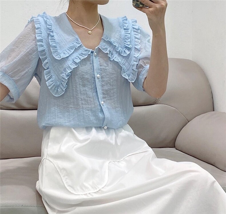 夏季新款韩版小衫，女装，依洛菲