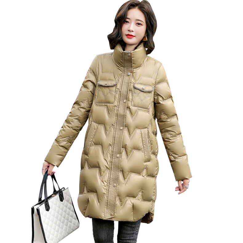 2022冬装新款羽绒服女时尚韩版休闲立领保暖外套,女装羽绒服,铭街依杨