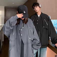 2024秋季潮牌宽松休闲棒球服外套美式复古飞行员夹克男JK219-P85，男装夹克，四季星座505