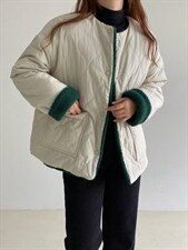 两面可穿羽绒服，女装棉衣/棉服，土布鱼