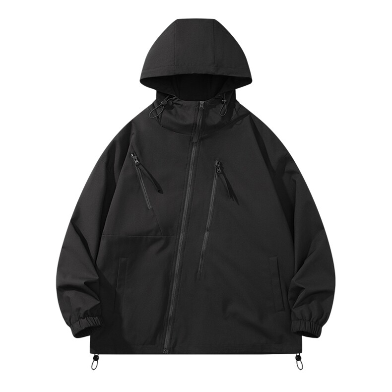 新款中性风二开宽松夹克男纯色冲锋衣外套DSA157B-JK7834-特P70,男装夹克,电商A157B